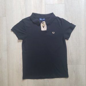 Fred Perry Plain Black Embroidered Polo